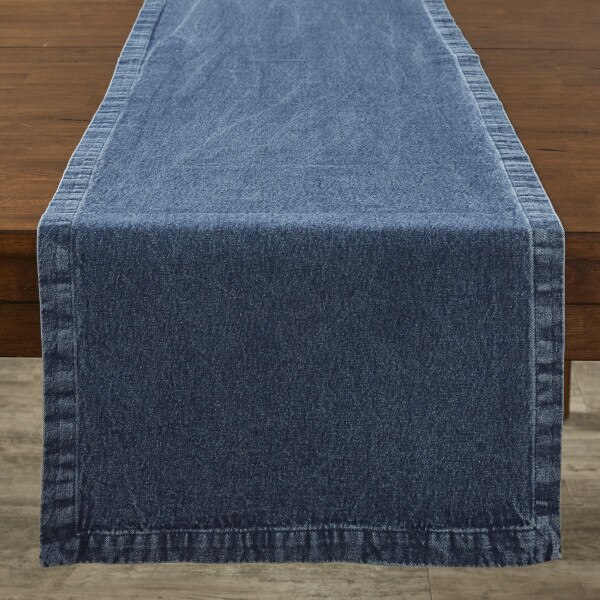 Denim Table Runner 72"L SplitP